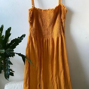 H & M Golden long flowing dress